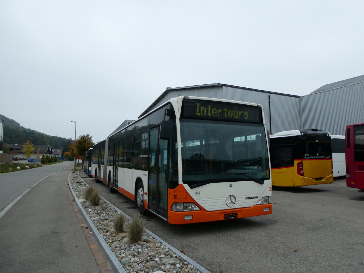(229'320) - Intertours, Domdidier - Nr. 208 - Mercedes (ex BSU Solothurn Nr. 30) am 16. Oktober 2021 in Winterthur, EvoBus