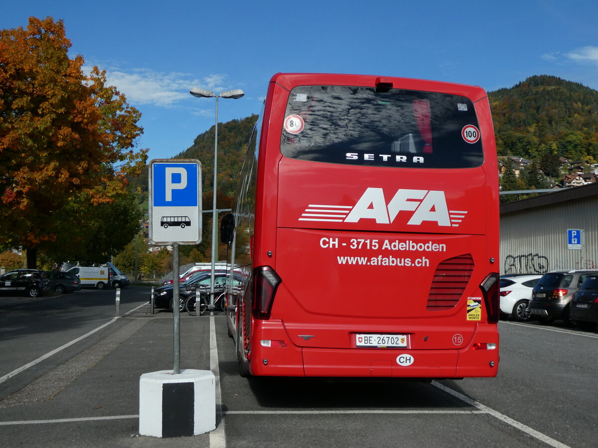 (229'468) - AFA Adelboden - Nr. 15/BE 26'702 - Setra am 19. Oktober 2021 in Thun, Seestrasse