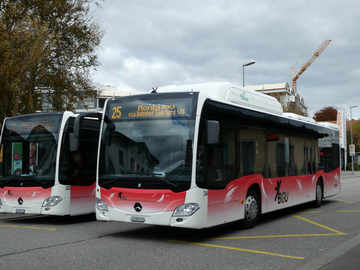 (230'164) - BGU Grenchen - Nr. 34/SO 189'013 - Mercedes am 8. November 2021 beim Bahnhof Grenchen S�d