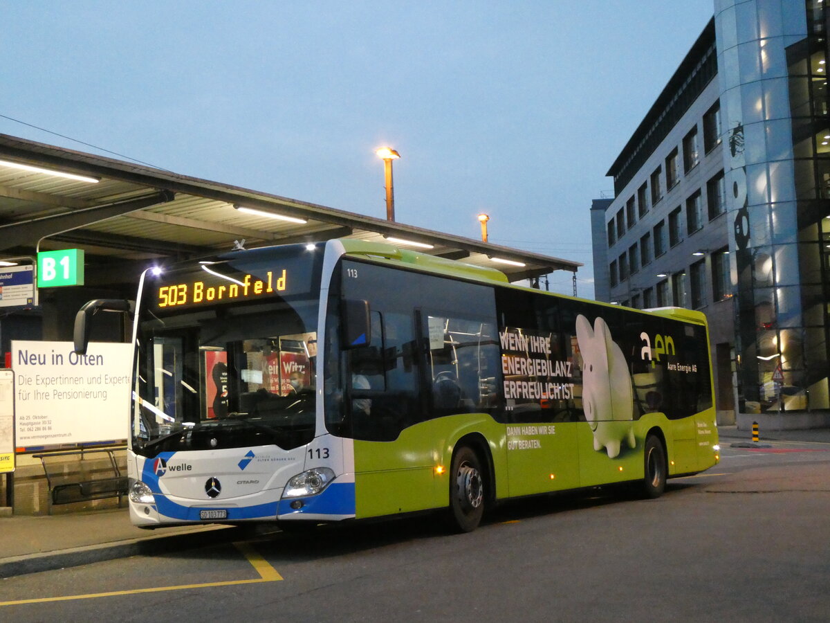 (230'296) - BOGG Wangen b.O. - Nr. 113/SO 103'773 - Mercedes am 10. November 2021 beim Bahnhof Olten