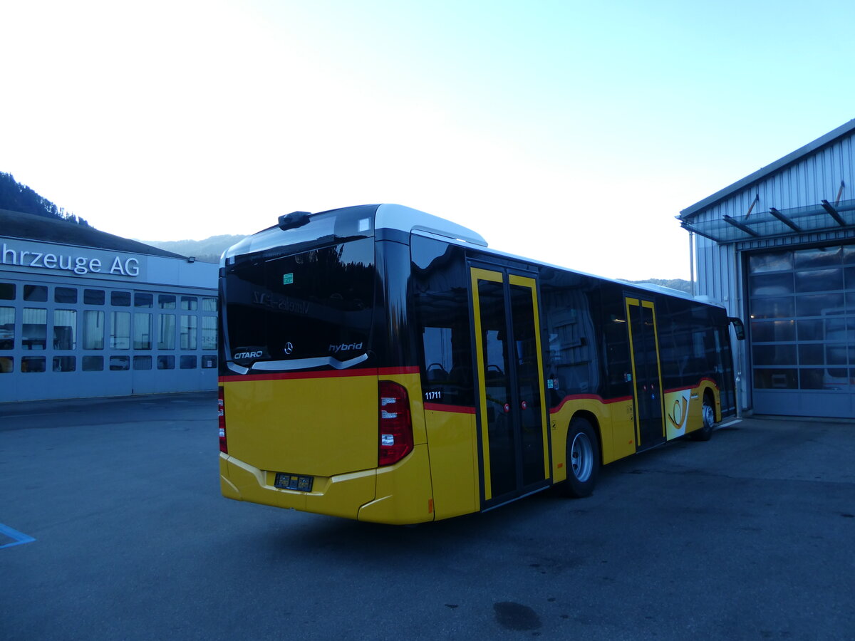 (230'882) - PostAuto Nordschweiz - PID 11'711 - Mercedes am 21. November 2021 in Nesslau, Altherr