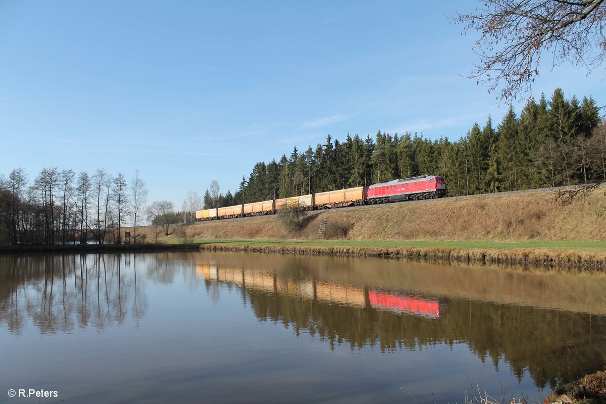 232 201-4 zieht den kurzen EZ 45367 Nürnberg - Cheb bei Oberteich. 25.03.17