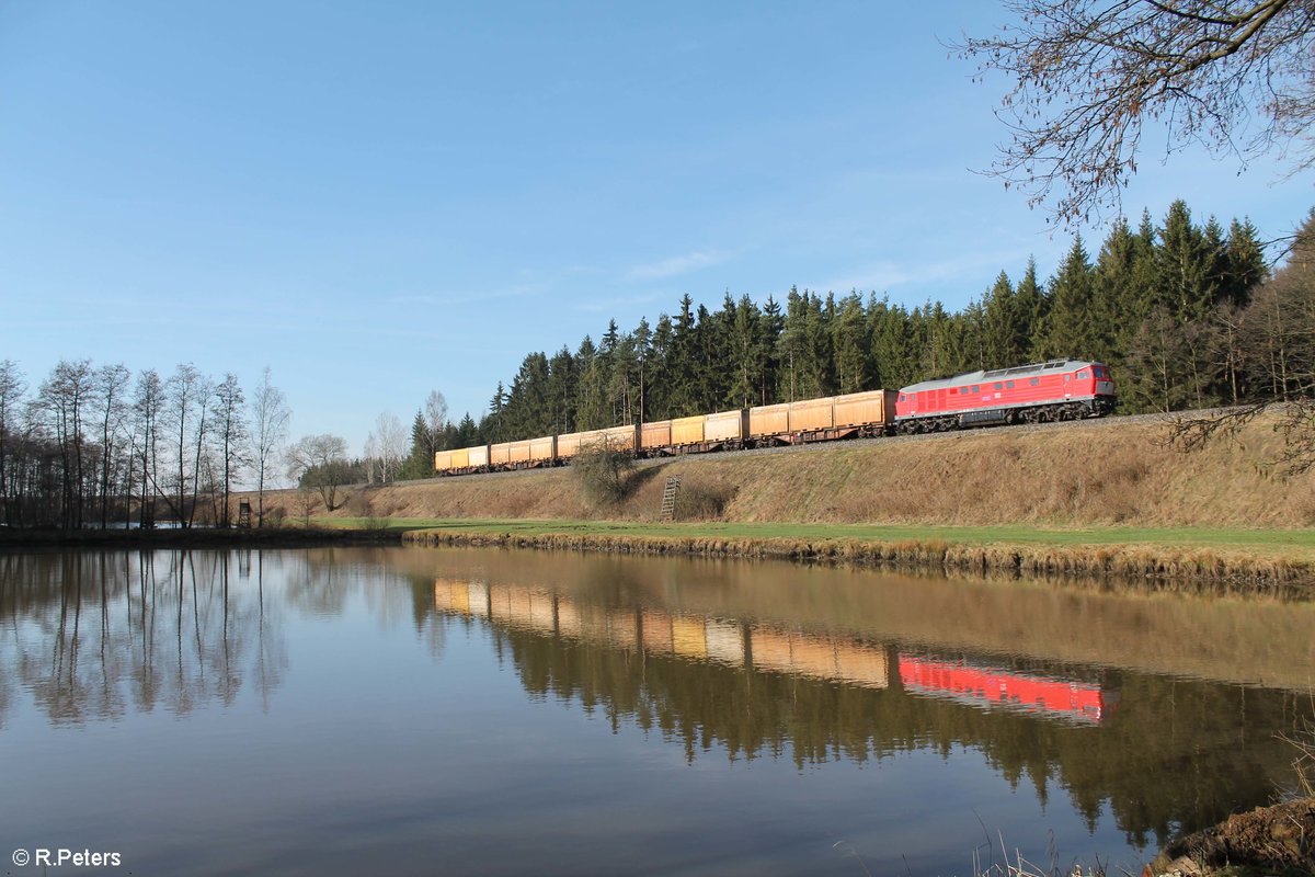 232 201-4 zieht den kurzen EZ 45367 Nürnberg - Cheb bei Oberteich. 25.03.17