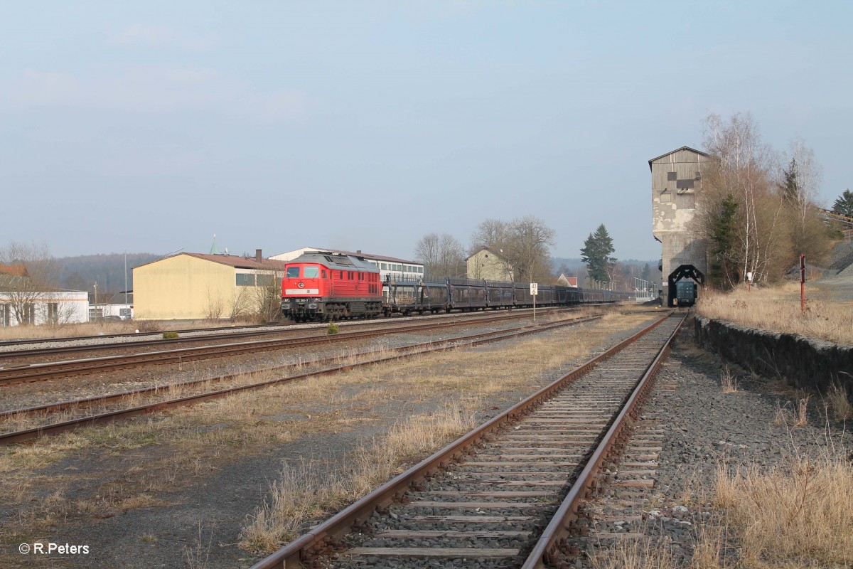 232 252-9 mit dem 49967 Gefco Autotransportzug NNR - XTCH in Pechbrunn. 24.03.15