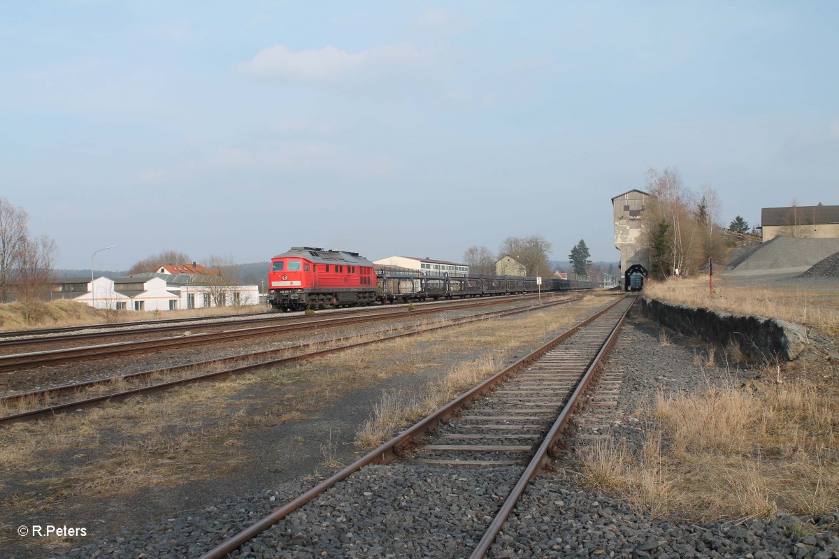 232 252-9 mit dem 49967 Gefco Autotransportzug NNR - XTCH in Pechbrunn. 24.03.15