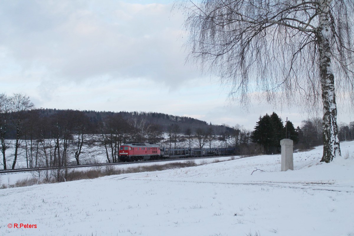 232 259-2 mit dem 49997 XBZ - XTKI bei Lengenfeld. 27.01.15