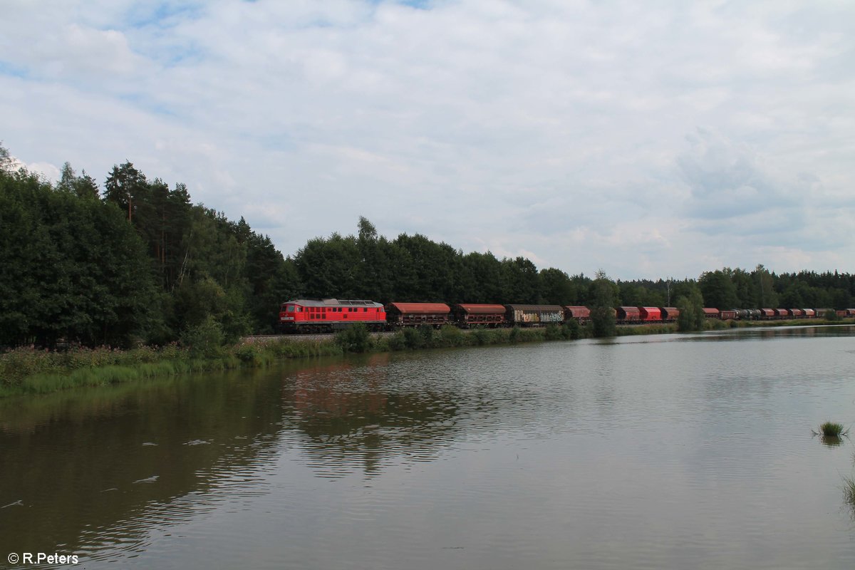 232 259 zieht den EZ51716 Nürnberg - Senftenberg kurz vor Wiesau. 29.07.18