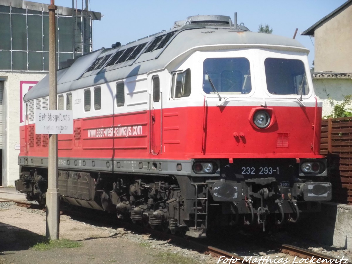 232 293-1 der EBS abgestellt auf dem Gel�nde der LEG in Delitzsch am 3.8.15