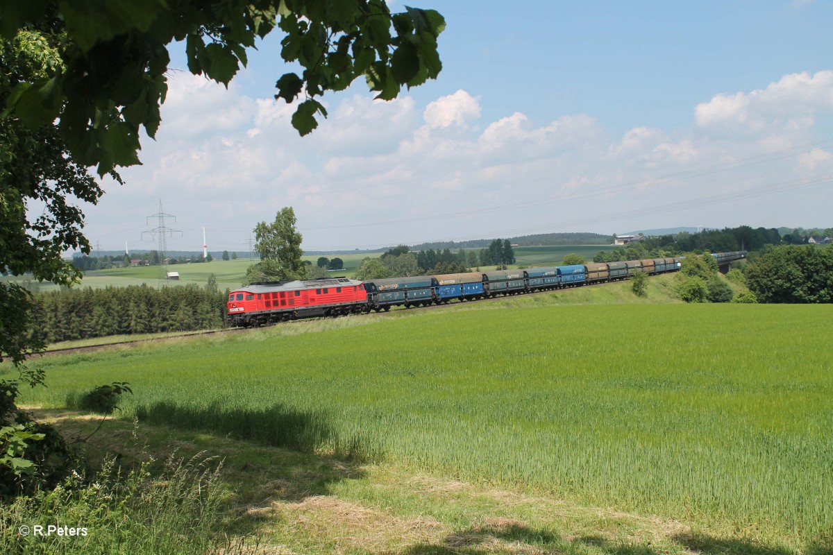 232 359-0 zieht beim Seußener Viadukt den 47390 Polenkohle XTCH - Regensburg. 12.06.15