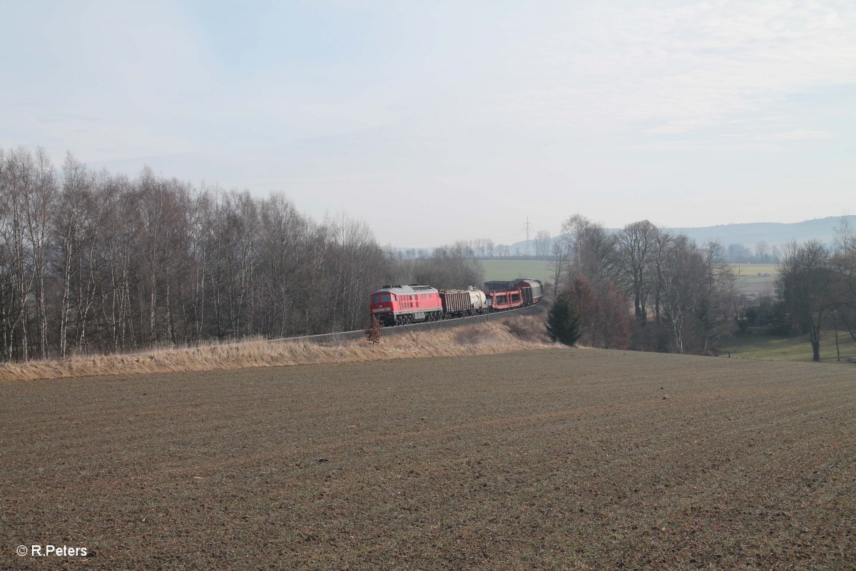 232 359 mit dem 45362 XTCH - NMR bei Haag kurz vor Marktredwitz. 08.03.15