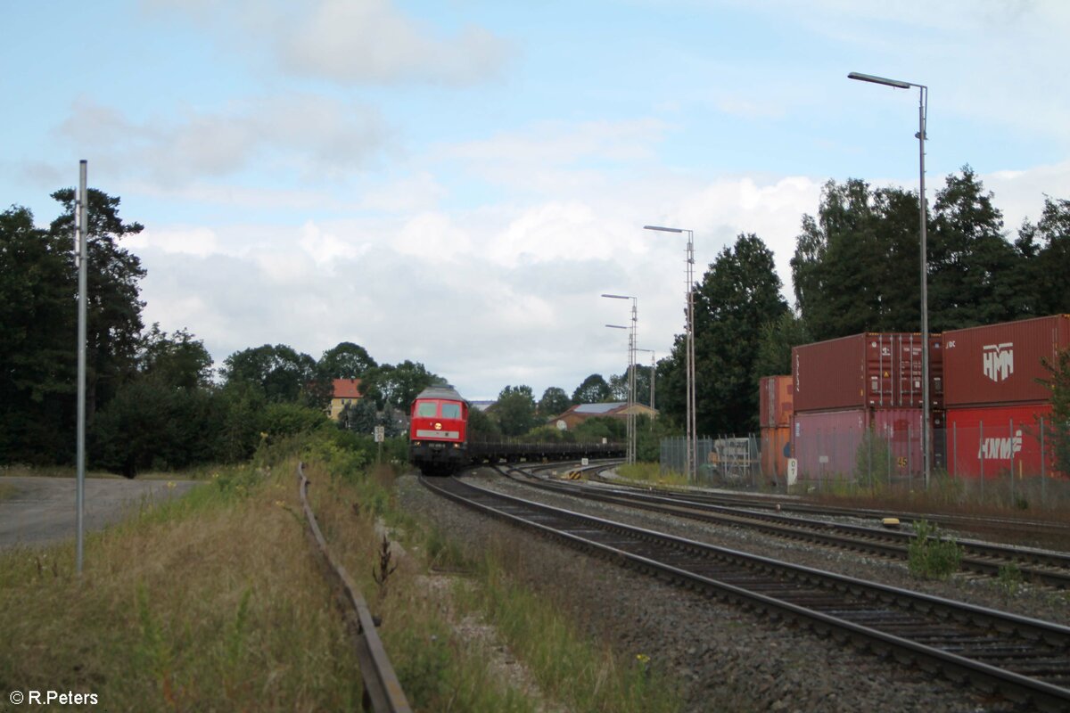 232 498-6 bei der Einfahrt in Wiesau mit dem 45368 XTCH - NNR. 28.08.21