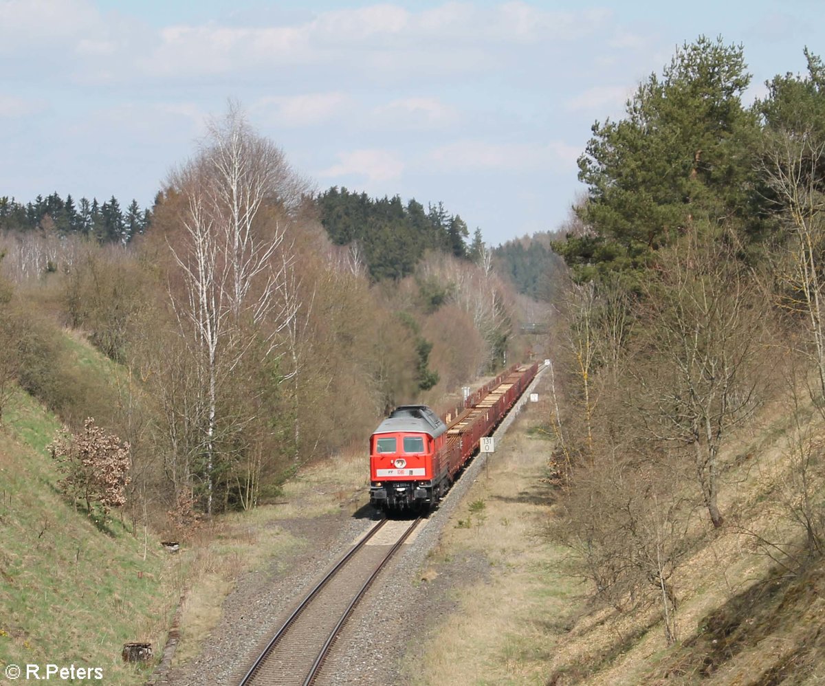 232 569 mit den 45392 Langschienen nach NNR in Seuen. 25.04.21