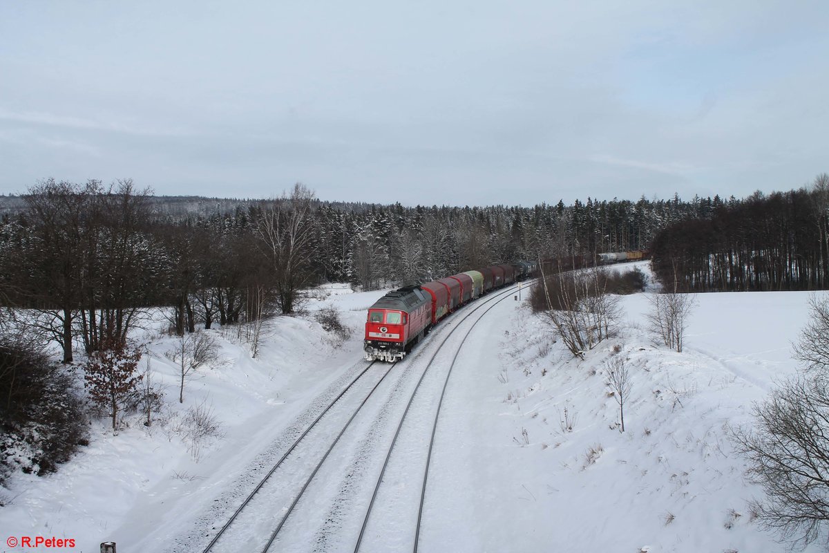 232 569 mit dem umgeleiteten EZ 51712 Halle - Nürnberg bei Oberteich. 27.01.21