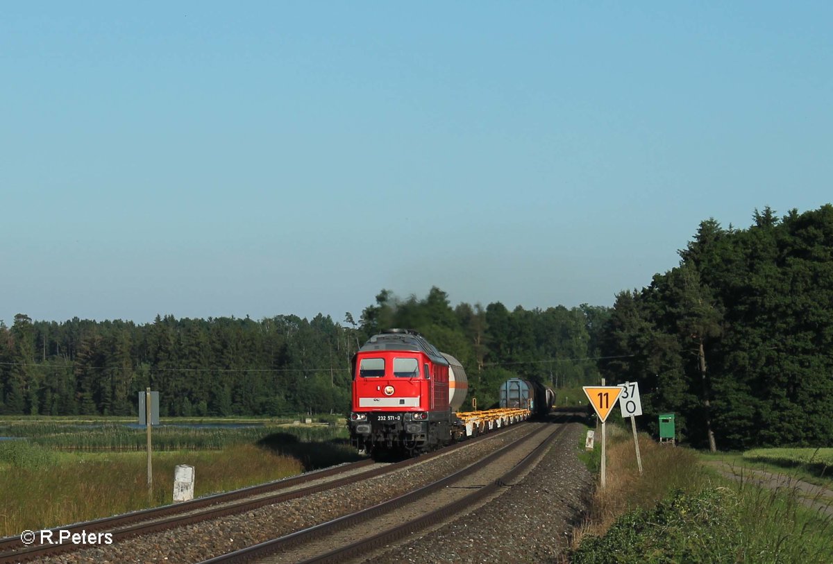 232 571-0 mit dem abendlichen 51716 NNR - LE Frankenwaldumleiter bei Oberteich. 23.06.16