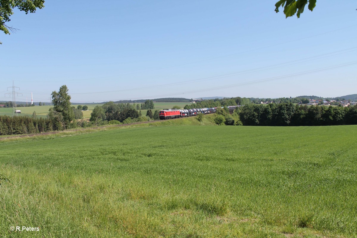 232 609-8 überquert mit dem GA49966 XTCH - NNT das Seußener Viadukt. 05.06.15