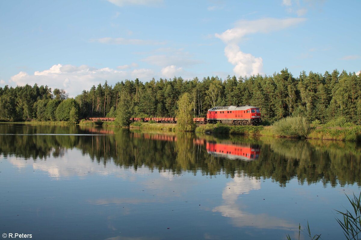 232 609 mit dem EZ 45366 Cheb - Nürnberg an den Waldteichen Wiesau. 20.08.21