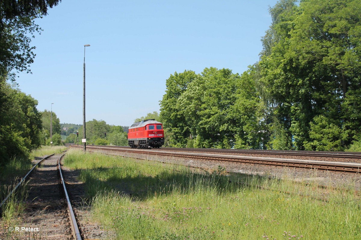 232 668-4 rollt Lz durch Pechbrunn in Richtung Weiden um ein Militärzug zu holen. 05.06.15