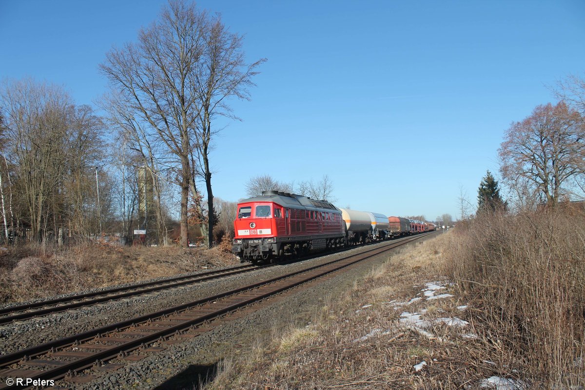 232 703 mit dem EZ 45368 XTCH - NNR bei Waldershof. 16.02.19