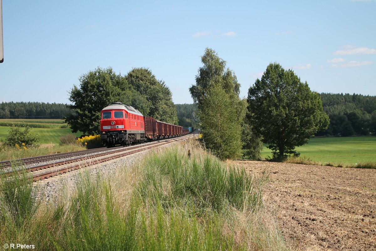 232 703 mit dem EZ 45365 Nürnberg - Cheb bei Naabdemenreuth. 03.09.21