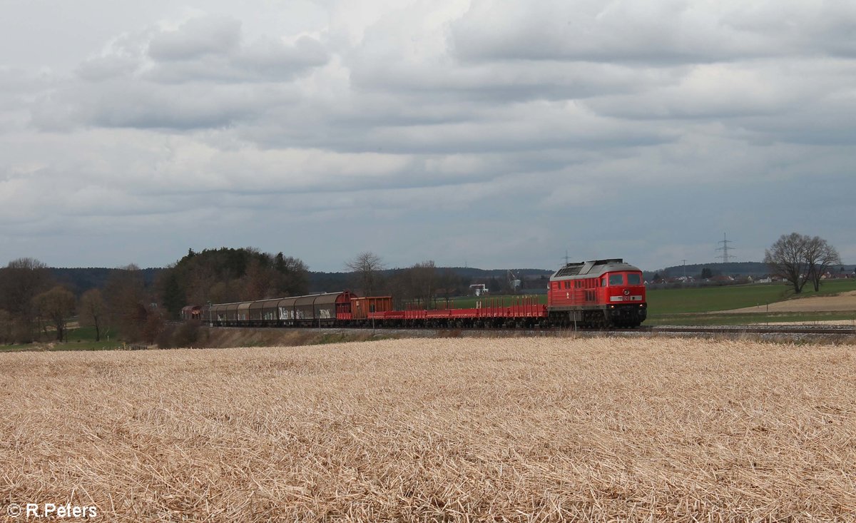 232 703 zog am 14.03.20 den EZ 51819 Rumänien Shuttel ab Schwandorf bis Regensburg wo dann eine E-Lok von Lokomotion den Zug übernahm, aufgenommen zwischen Regenstauf und Regensburg.