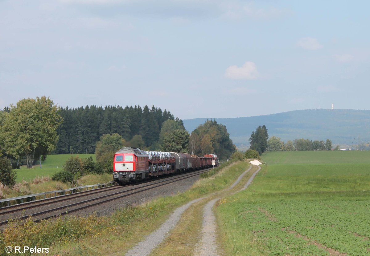 232 909-8 zieht bei neudes den EZ 51617 Zwickau - Nürnberg. 23.09.17