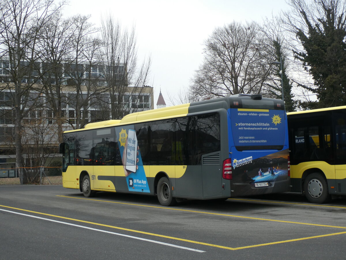 (232'099) - STI Thun - Nr. 154/BE 801'154 - Mercedes am 19. Januar 2022 bei der Schiffl�ndte Thun