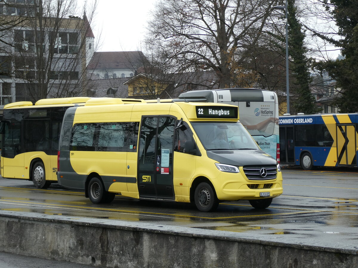 (232'155) - STI Thun - Nr. 5/BE 816'005 - Mercedes am 20. Januar 2022 bei der Schiffl�ndte Thun