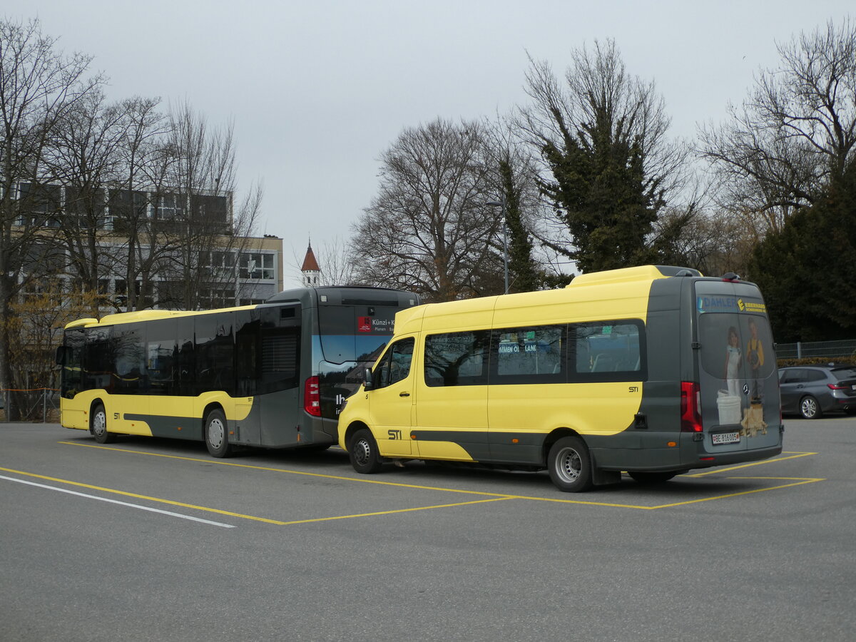 (232'951) - STI Thun - Nr. 5/BE 816'005 - Mercedes am 14. Februar 2022 bei der Schifflndte Thun