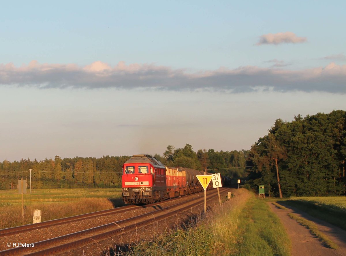 233 127-0 mit dem abendlichen 51716 NNR - LE Frankenwaldumleiter bei Oberteich. 22.06.16