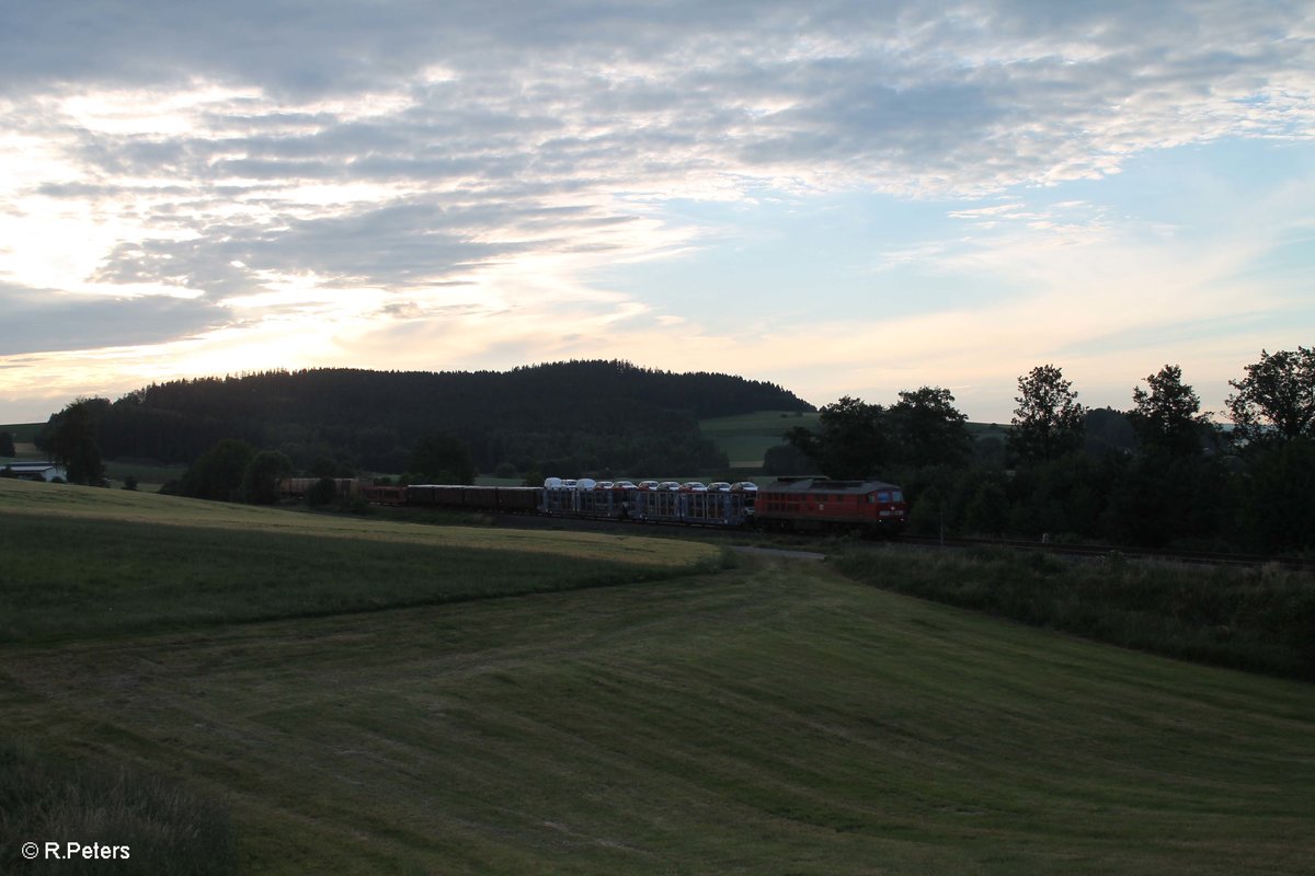 233 322-7 zieht bei Lengenfeld mit dem EZ 46366 XTCH - NNR gen NWDO vorbei. 27.06.17