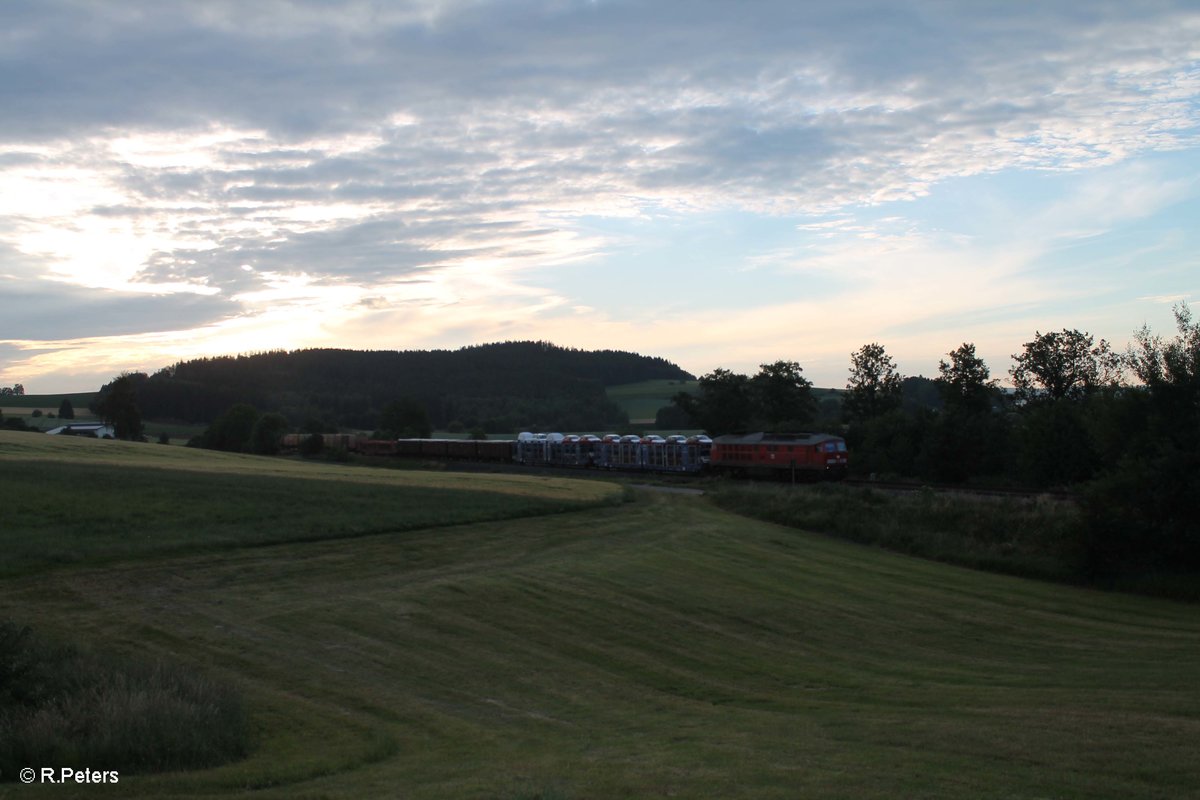 233 322-7 zieht bei Lengenfeld mit dem EZ 46366 XTCH - NNR gen NWDO vorbei. 27.06.17