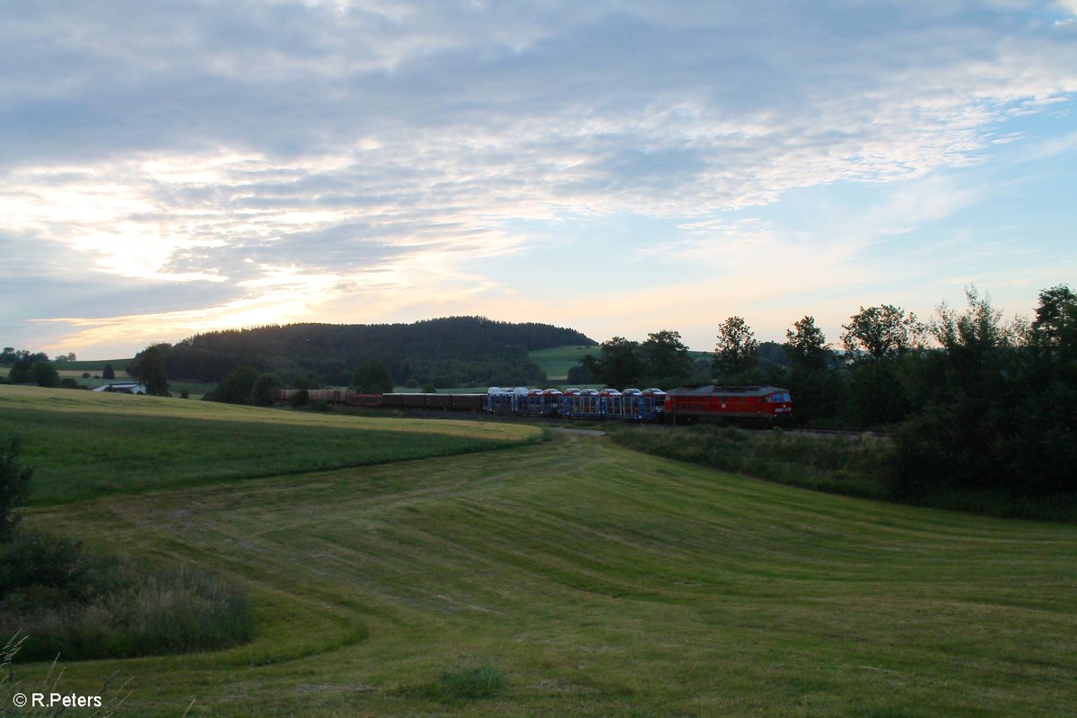 233 322-7 zieht bei Lengenfeld mit dem EZ 46366 XTCH - NNR gen NWDO vorbei. 27.06.17