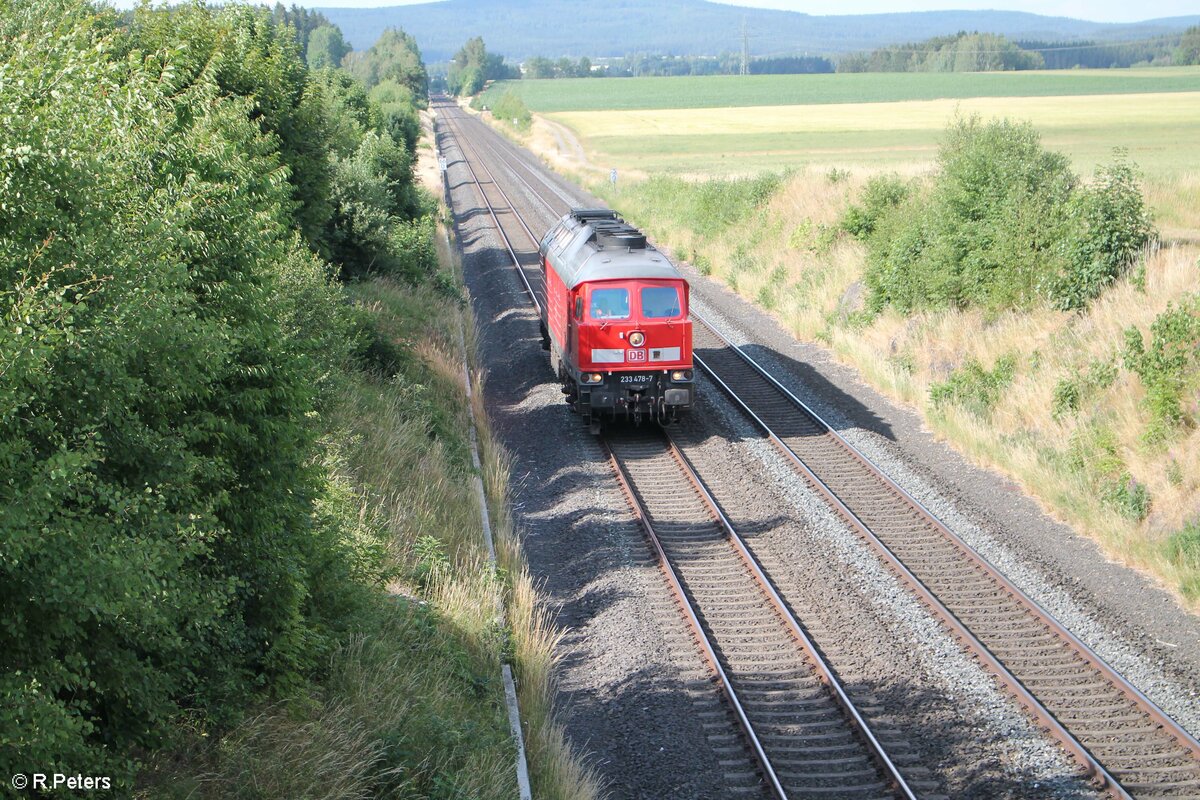 233 478 Lz aus Hof nach Süden bei Neudes. 04.07.22