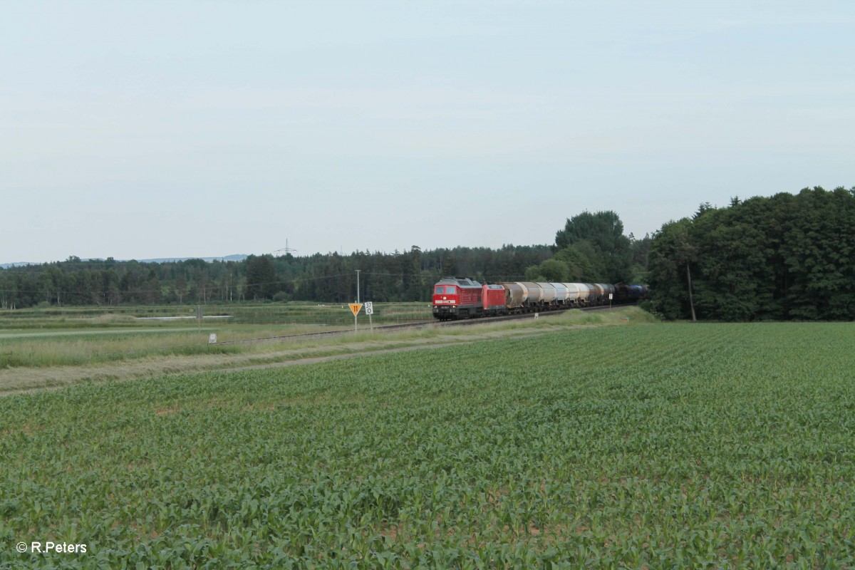 233 572 + GA 185 002 ziehen den 51750 NNR - Leipzig Engelsdorf , Frankenwald Umleiter bei Oberteich. 17.06.15