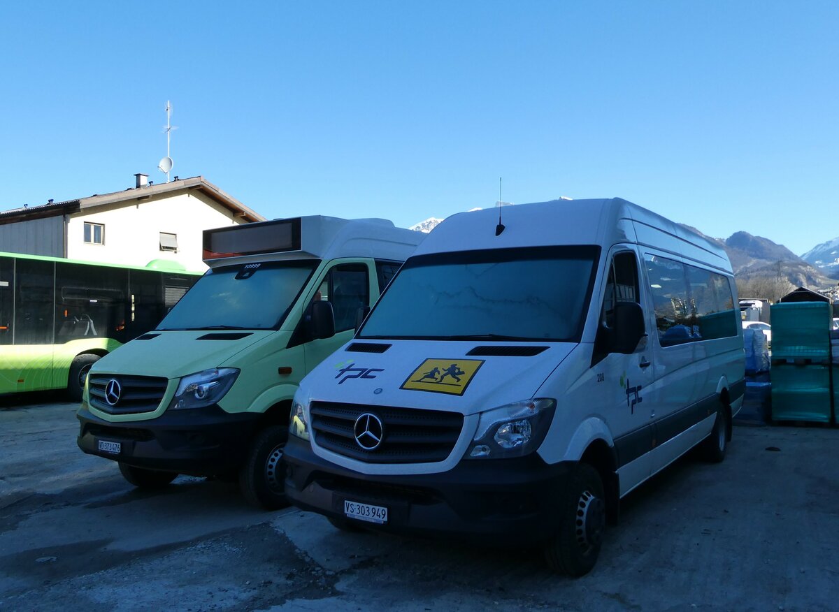 (233'152) - TPC Aigle - Nr. 208/VS 303'949 - Mercedes - Mercedes am 26. Februar 2022 in Collombey, Garage