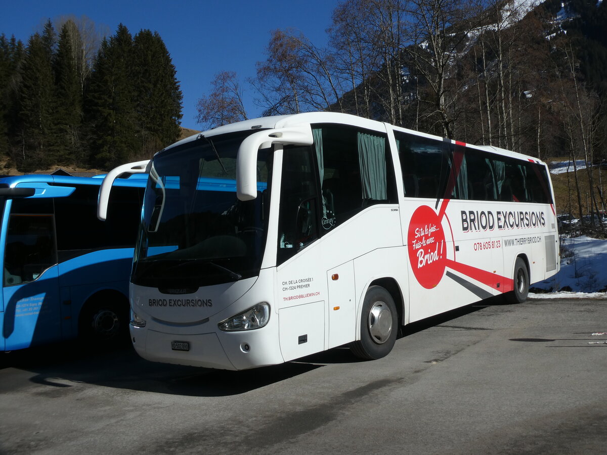 (233'193) - Briod, Premier - VD 502'890 - Scania/Irizar am 26. Februar 2022 in Champry, Petit Paradis