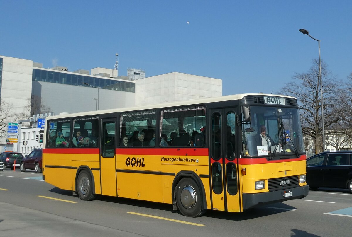 (233'389) - Gohl, Herzogenbuchsee - Nr. 11/BE 54'324 - NAW/Hess (ex Flury, Balm; ex Steiner, Altb�ron Nr. 11) am 6. M�rz 2022 in Thun, Kleine Allmend