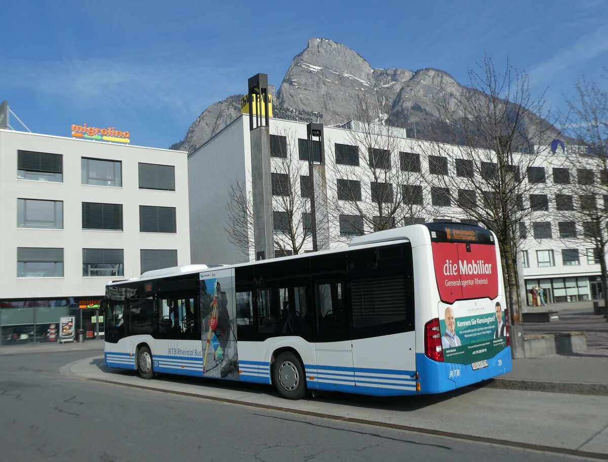 (233'519) - RTB Altsttten - Nr. 39/SG 349'357 - Mercedes am 8. Mrz 2022 beim Bahnhof Sargans