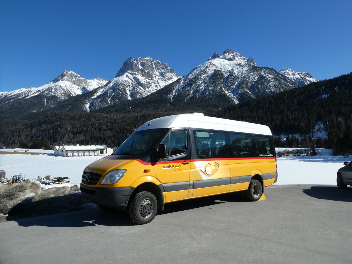 (233'694) - PostAuto Graub�nden - (GR 78'339) - Mercedes (ex Graf, Brail) am 10. M�rz 2022 in Scuol, Garage