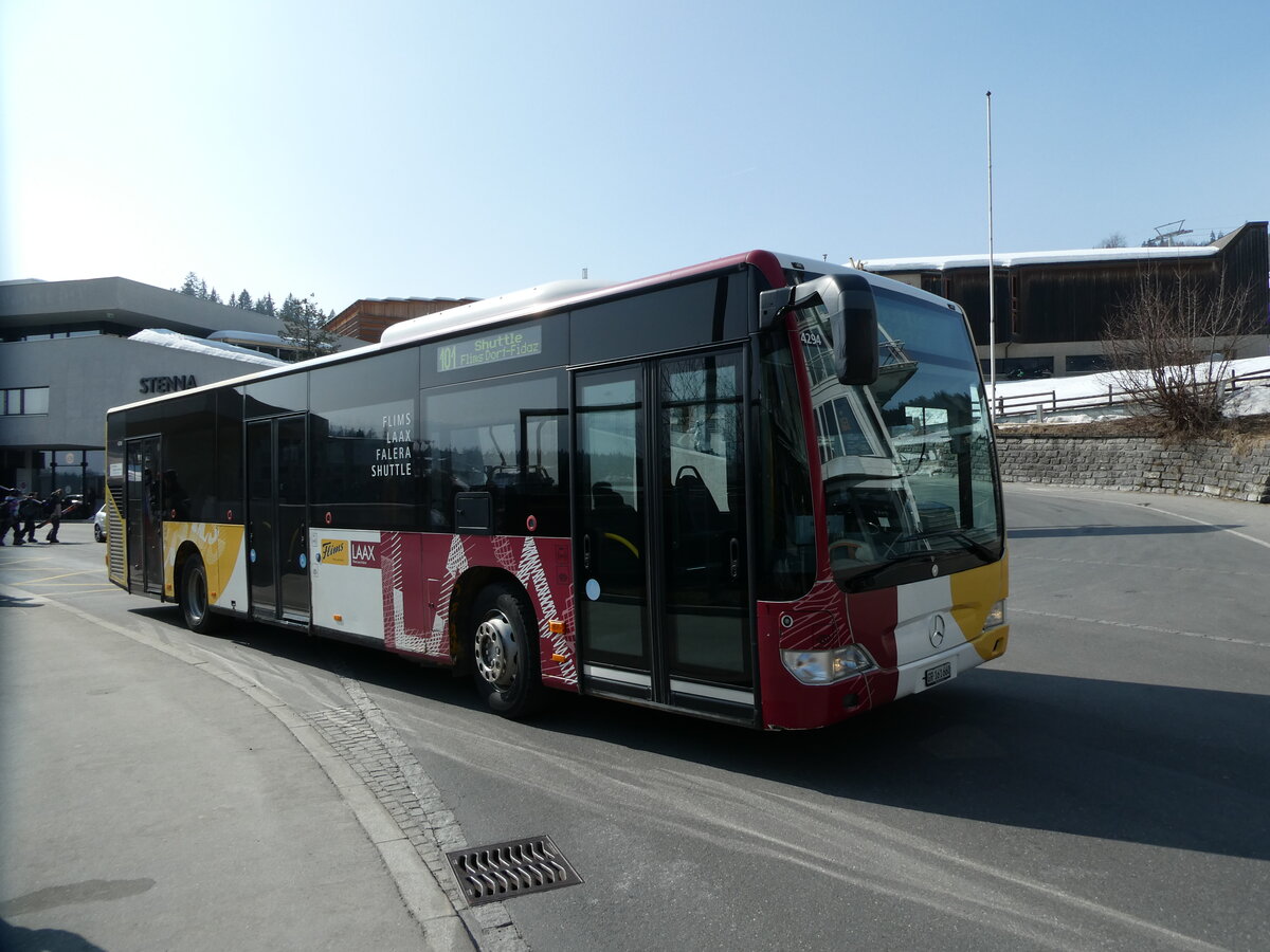 (233'769) - PostAuto Graub�nden - Nr. 1/GR 161'660 - Mercedes (ex Stuppan, Flims) am 11. M�rz 2022 in Flims, Bergbahnen