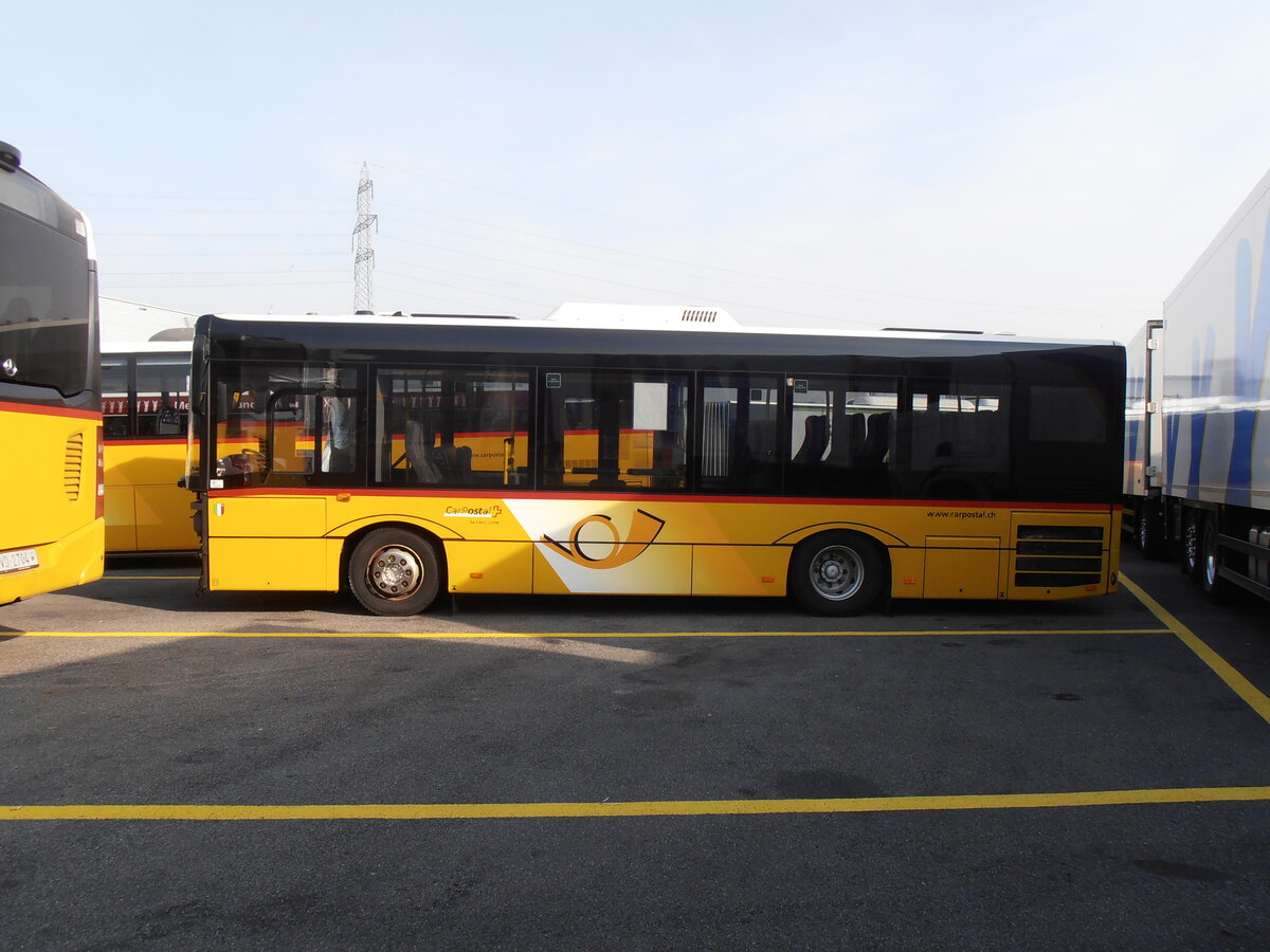 (233'862) - CarPostal Ouest - NE 49'619 - Solaris am 12. M�rz 2022 in Kerzers, Interbus