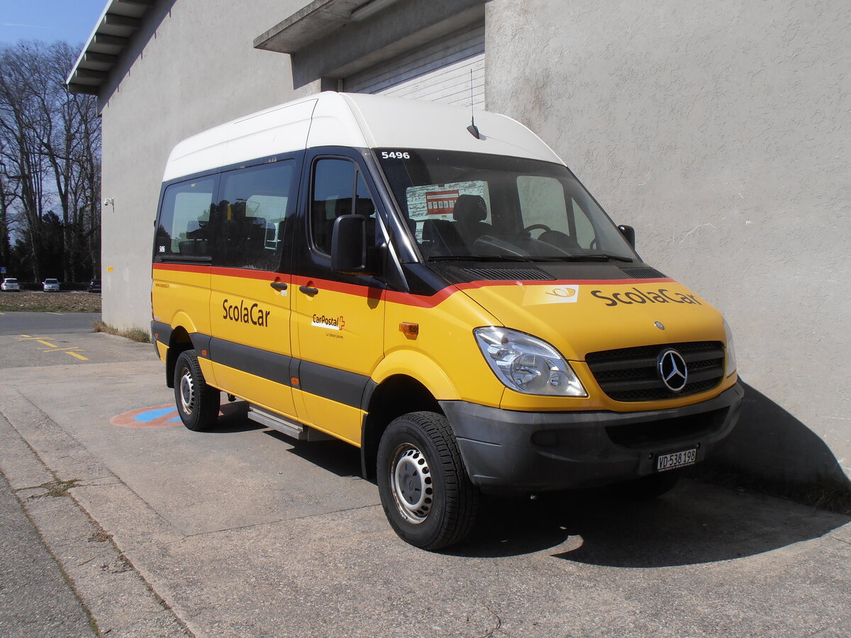 (234'041) - CarPostal Ouest - VD 538'198 - Mercedes am 20. Mrz 2022 in Yverdon, Garage 3