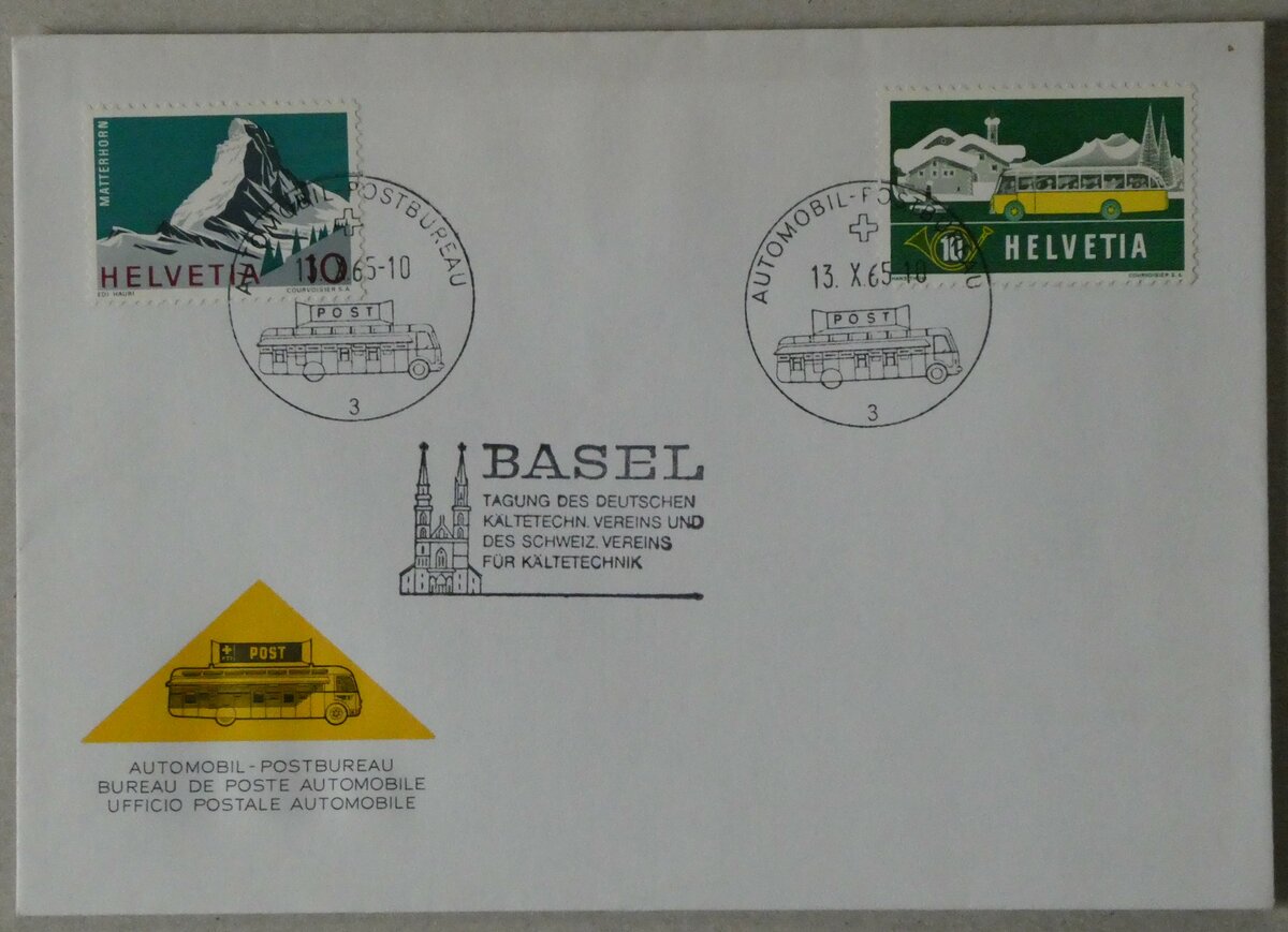 (234'244) - PTT-Briefumschlag vom 13. Oktober 1965 am 8. April 2022 in Thun