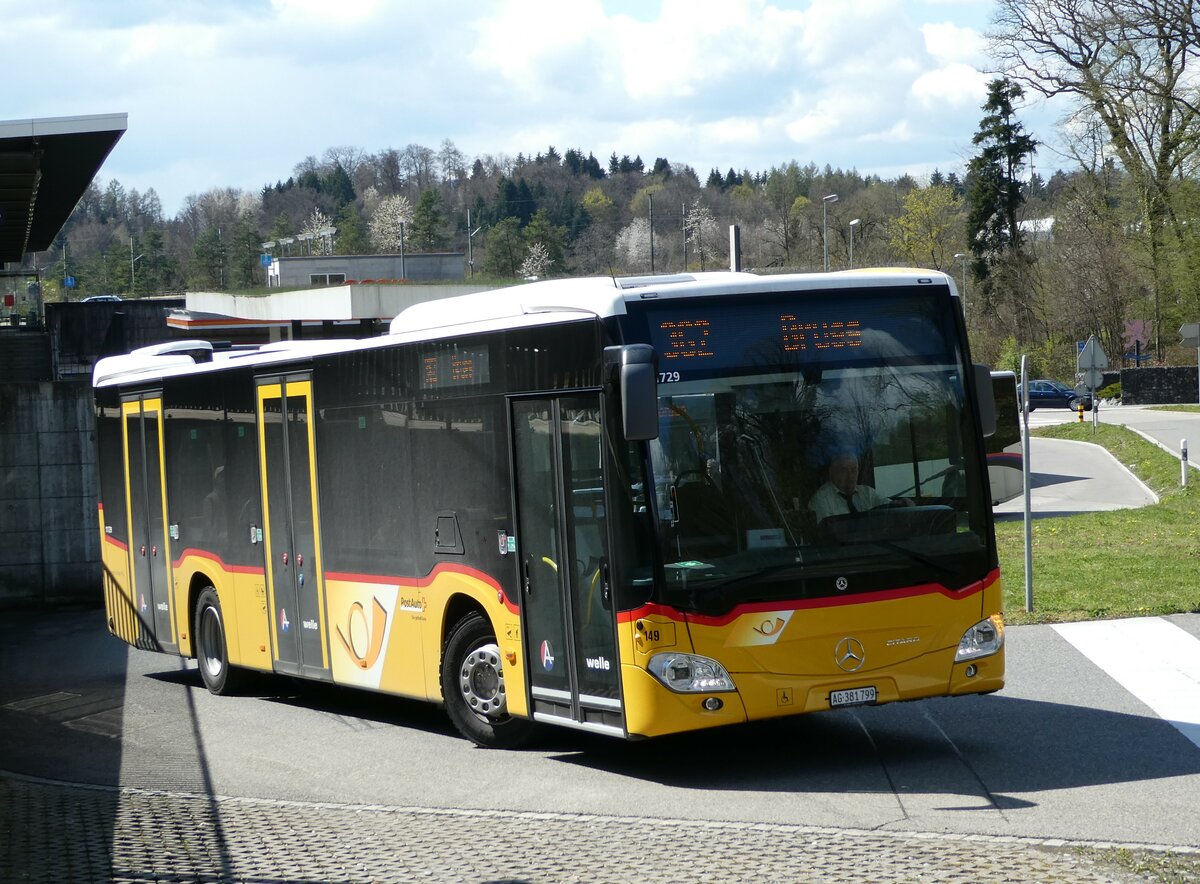 (234'350) - Voegtlin-Meyer, Brugg - Nr. 149/AG 381'799 - Mercedes am 10. April 2022 beim Bahnhof Mellingen-Heitersberg 