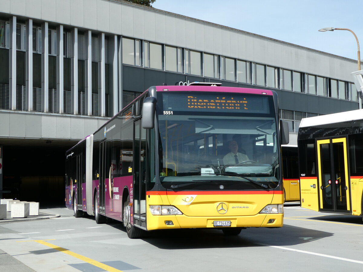 (234'509) - PostAuto Bern - Nr. 5551/BE 734'635 - Mercedes (ex Nr. 635) am 12. April 2022 in Bern, Postautostation