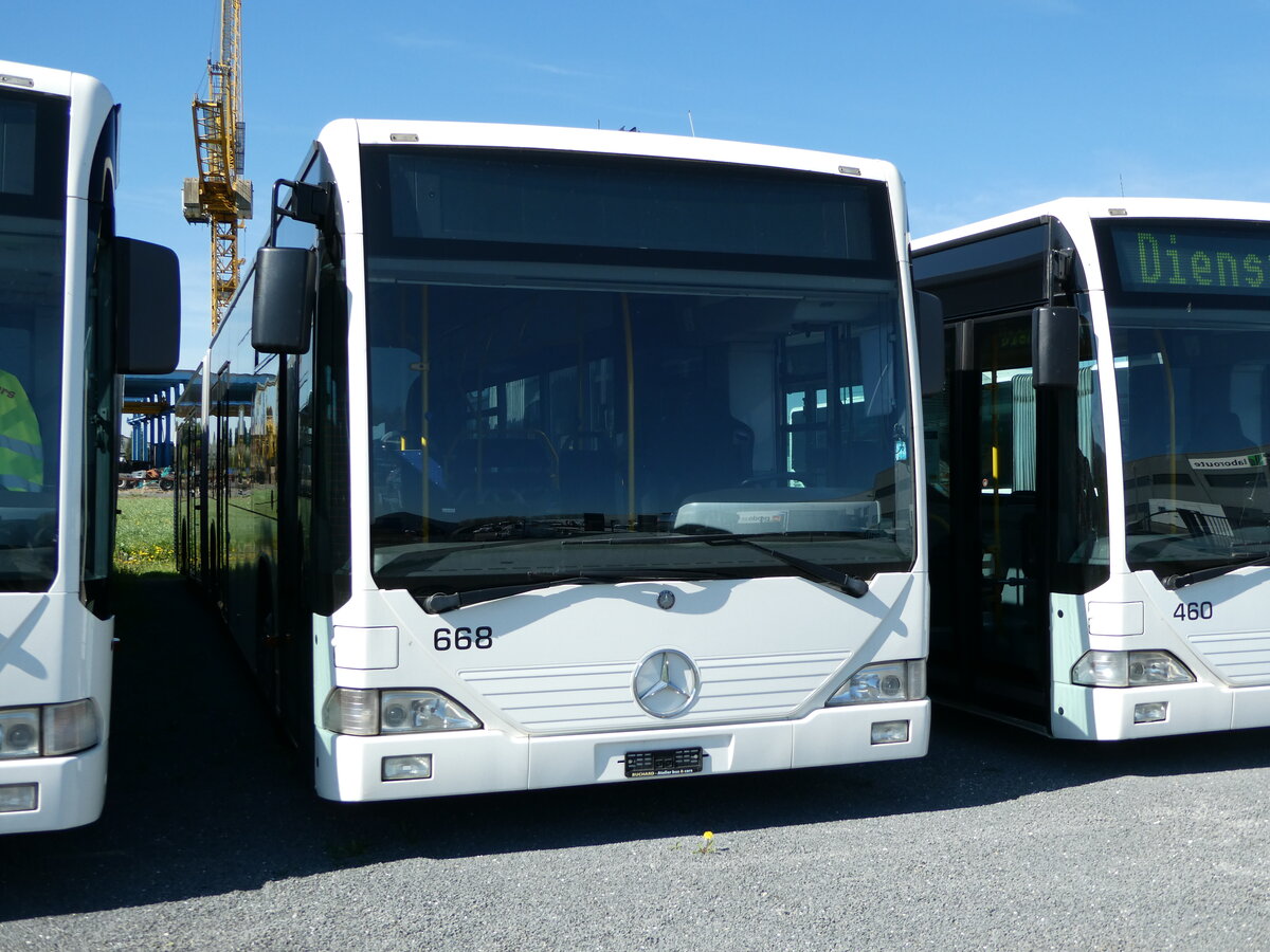 (234'710) - Intertours, Domdidier - Nr. 668 - Mercedes (ex Nr. 203; ex VZO Grningen Nr. 53) am 18. April 2022 in Domdidier, Garage