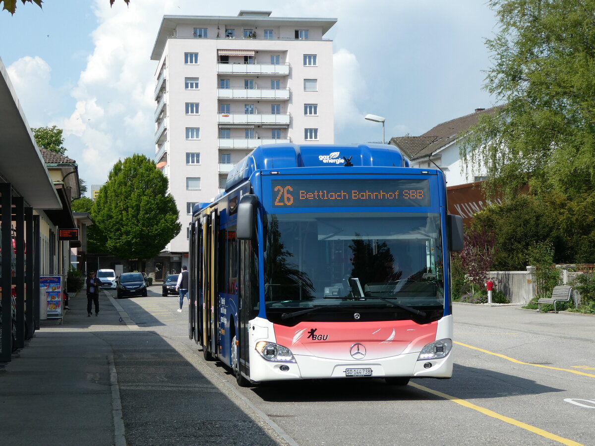 (235'131) - BGU Grenchen - Nr. 24/SO 144'738 - Mercedes am 4. Mai 2022 beim Bahnhof Grenchen S�d 