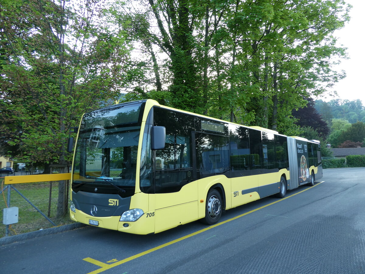 (235'570) - STI Thun - 705/BE 754'705 - Mercedes am 15. Mai 2022 bei der Schiffl�ndte Thun