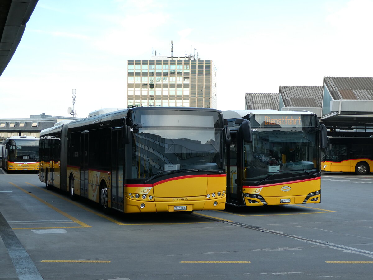 (235'724) - PostAuto Bern - Nr. 10'310/BE 813'683 - Solaris (ex Nr. 683) am 15. Mai 2022 in Bern, Postautostation