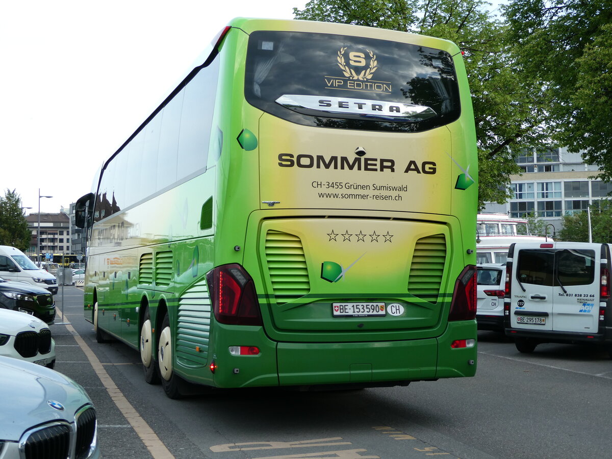 (235'748) - Sommer, Gr�nen - BE 153'590 - Setra am 19. Mai 2022 in Thun, CarTerminal